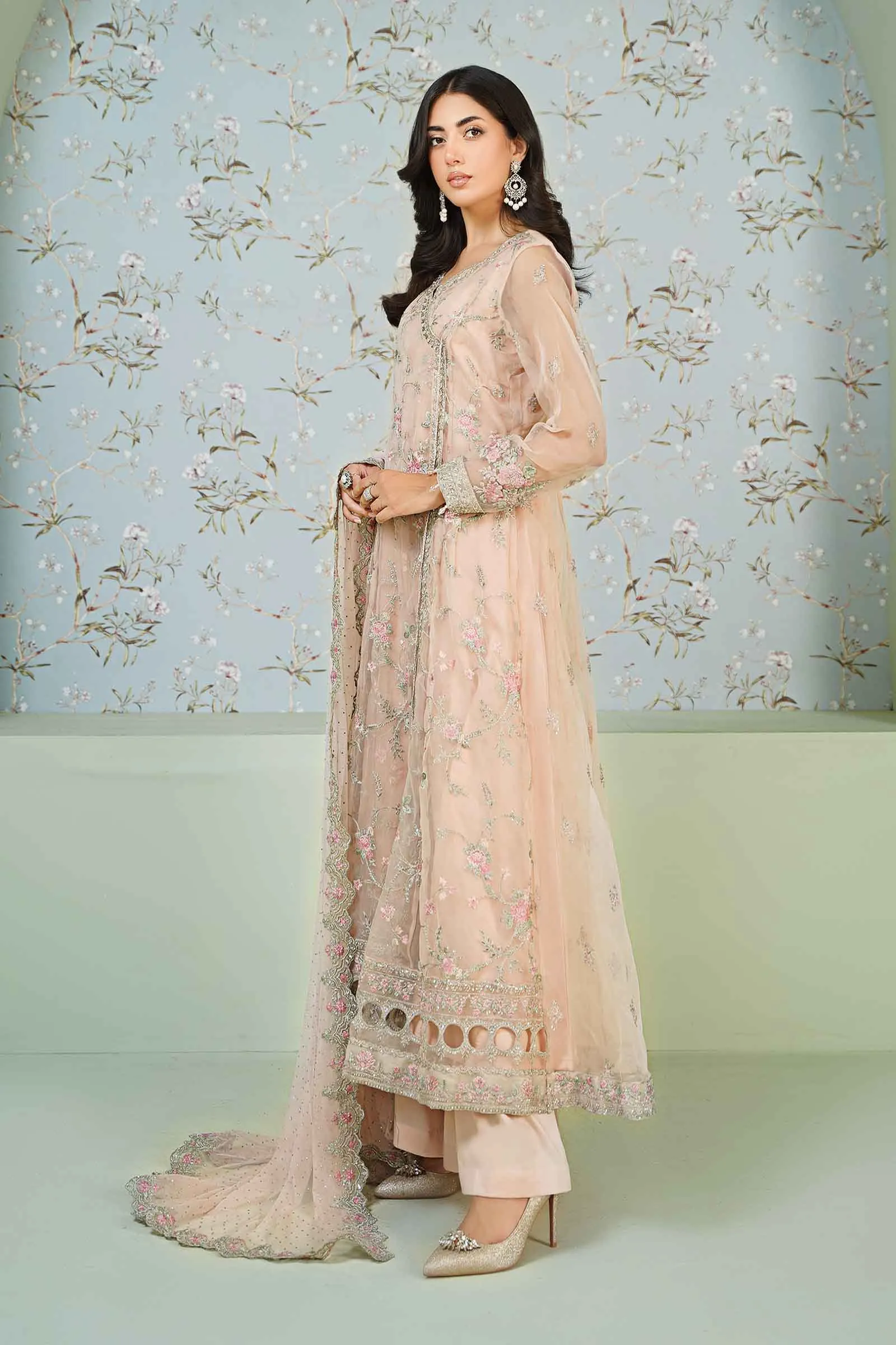 3 Piece Embroidered Organza Suit | SF-EA24-20