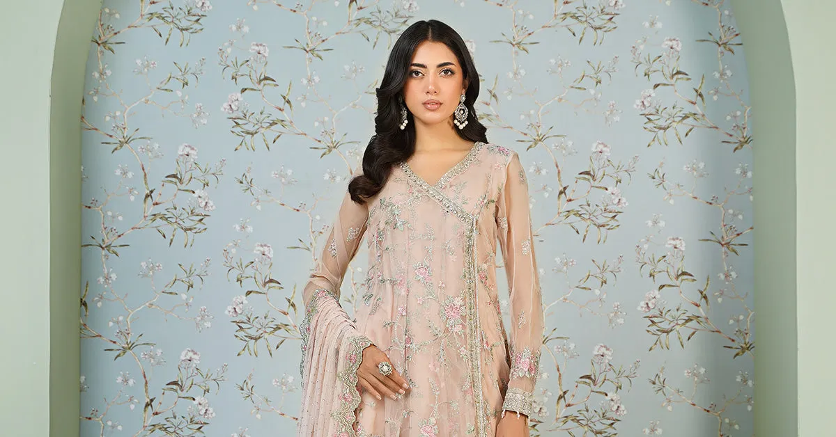 3 Piece Embroidered Organza Suit | SF-EA24-20