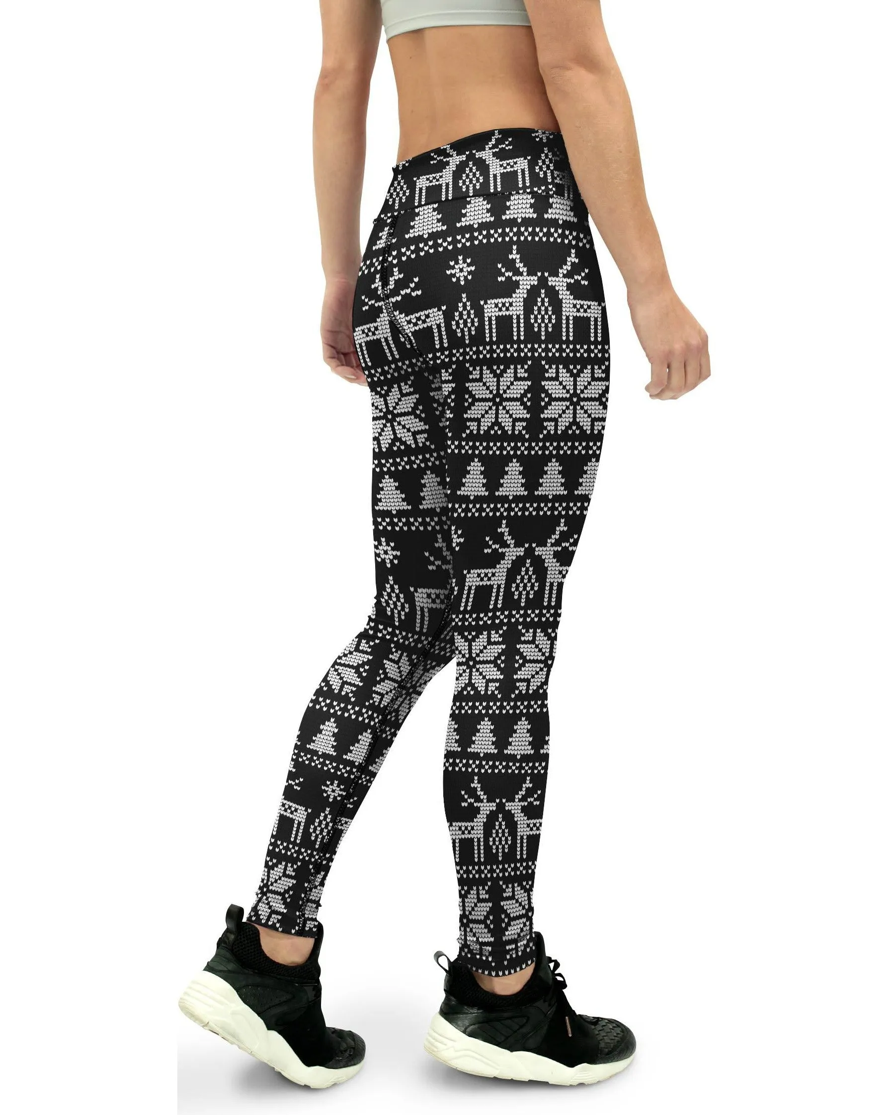 B&W Ugly Christmas Yoga Pants