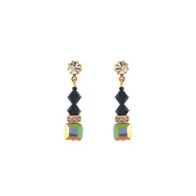 Black & Vitrail Drop Earrings