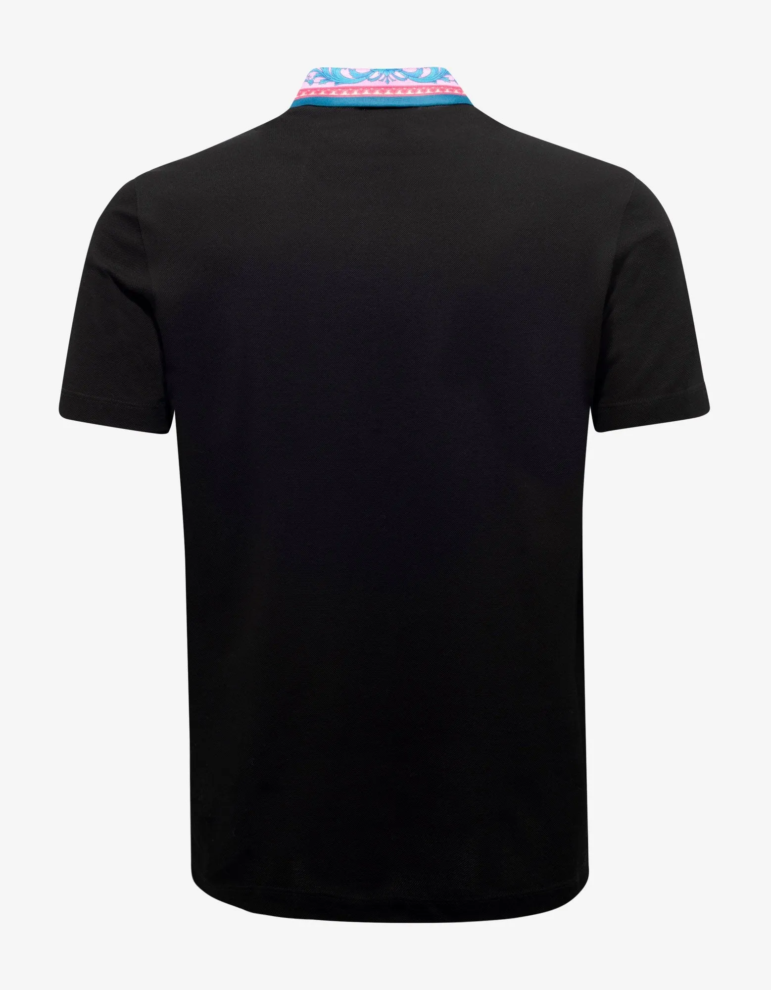 Black Barocco Collar Polo T-Shirt