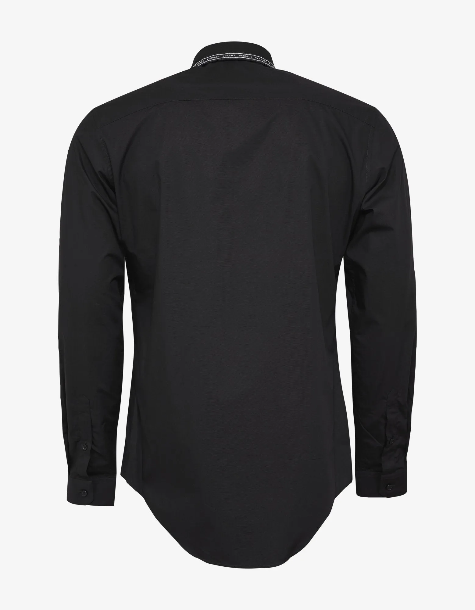 Black Nastro Logo Trim Collar Shirt