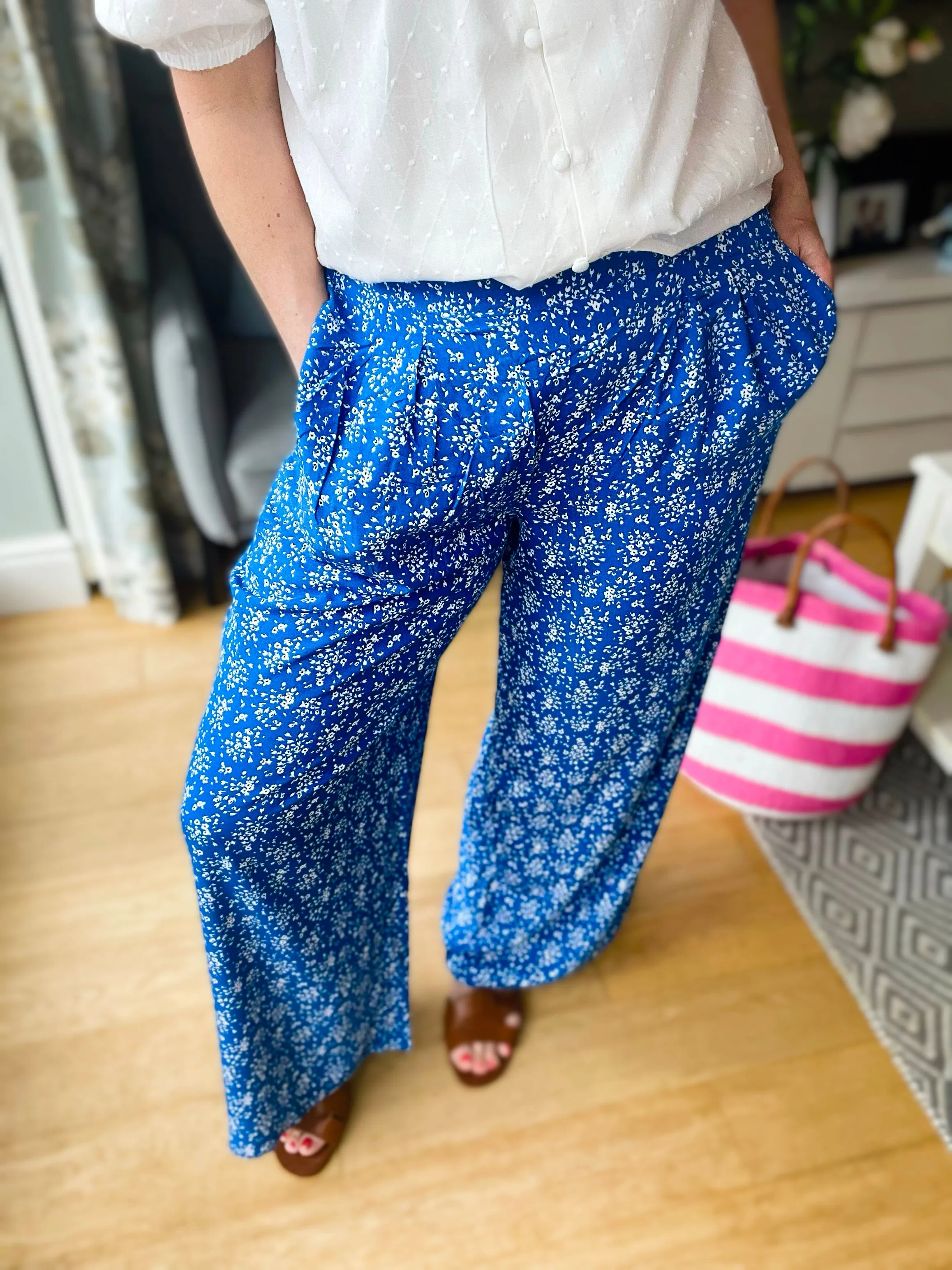 Blue Relaxed Trousers