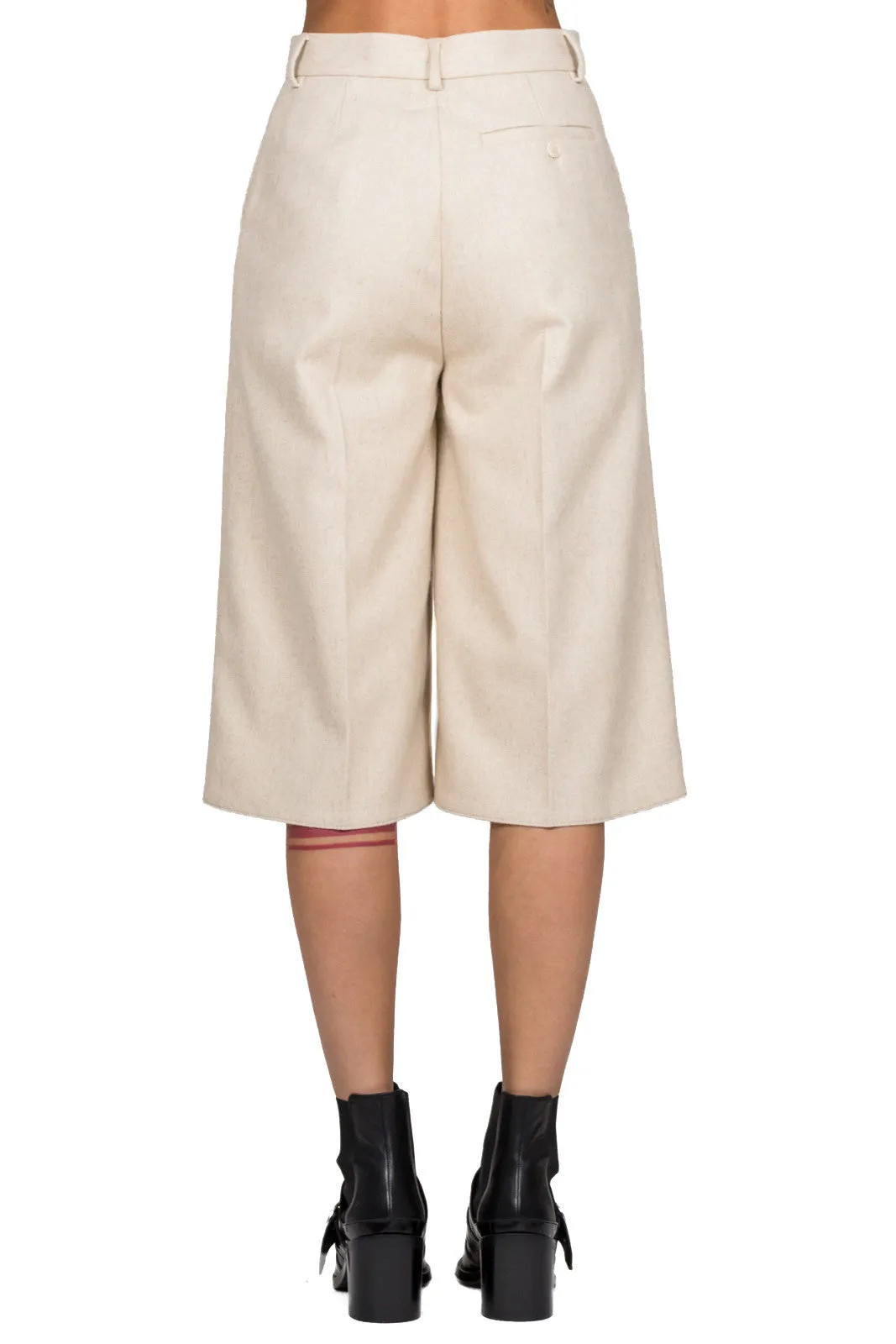 Cropped Wide Leg Trousers