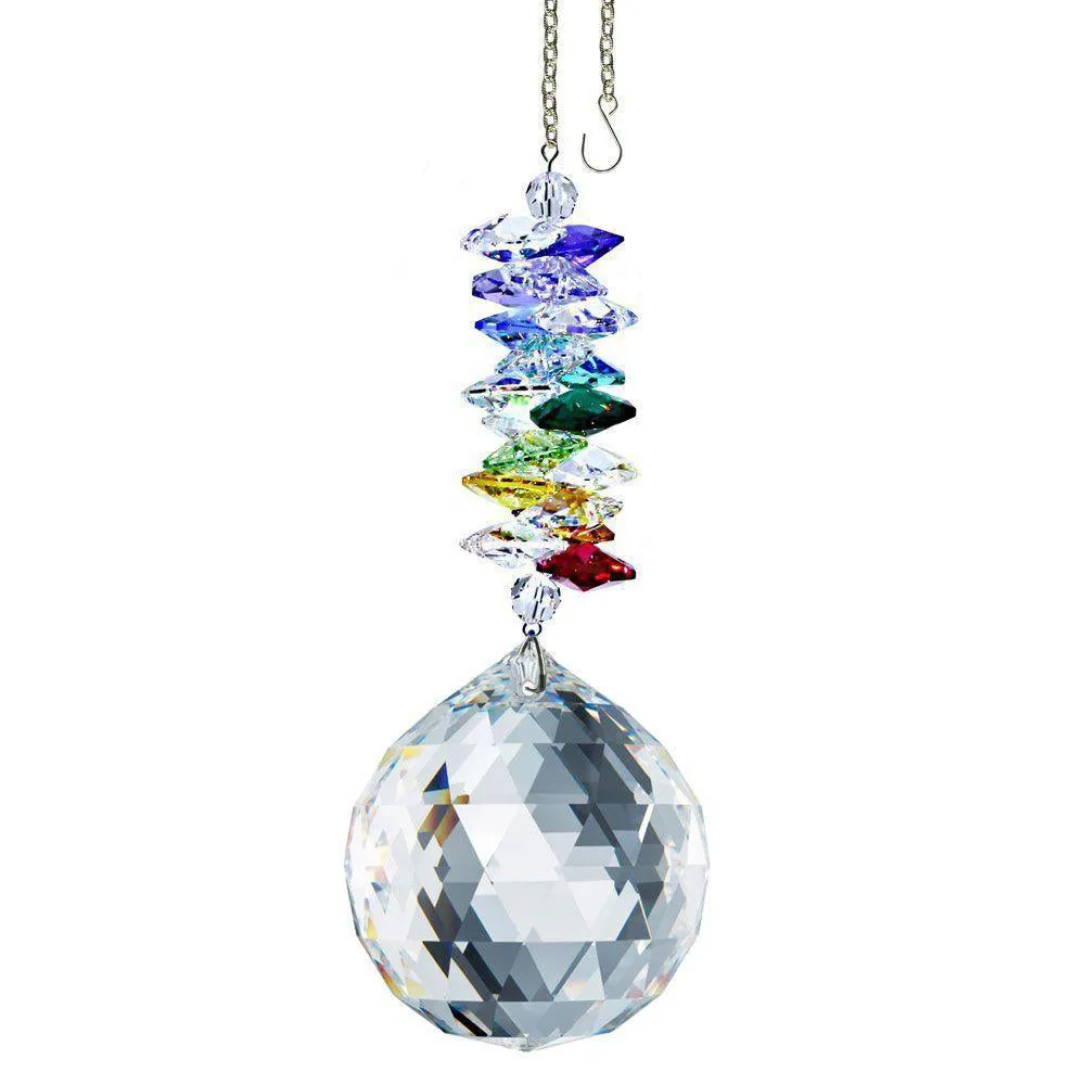 Crystal Ornament Clear Crystal Ball Prism Colorful Swarovski Crystals 4-/12-inch