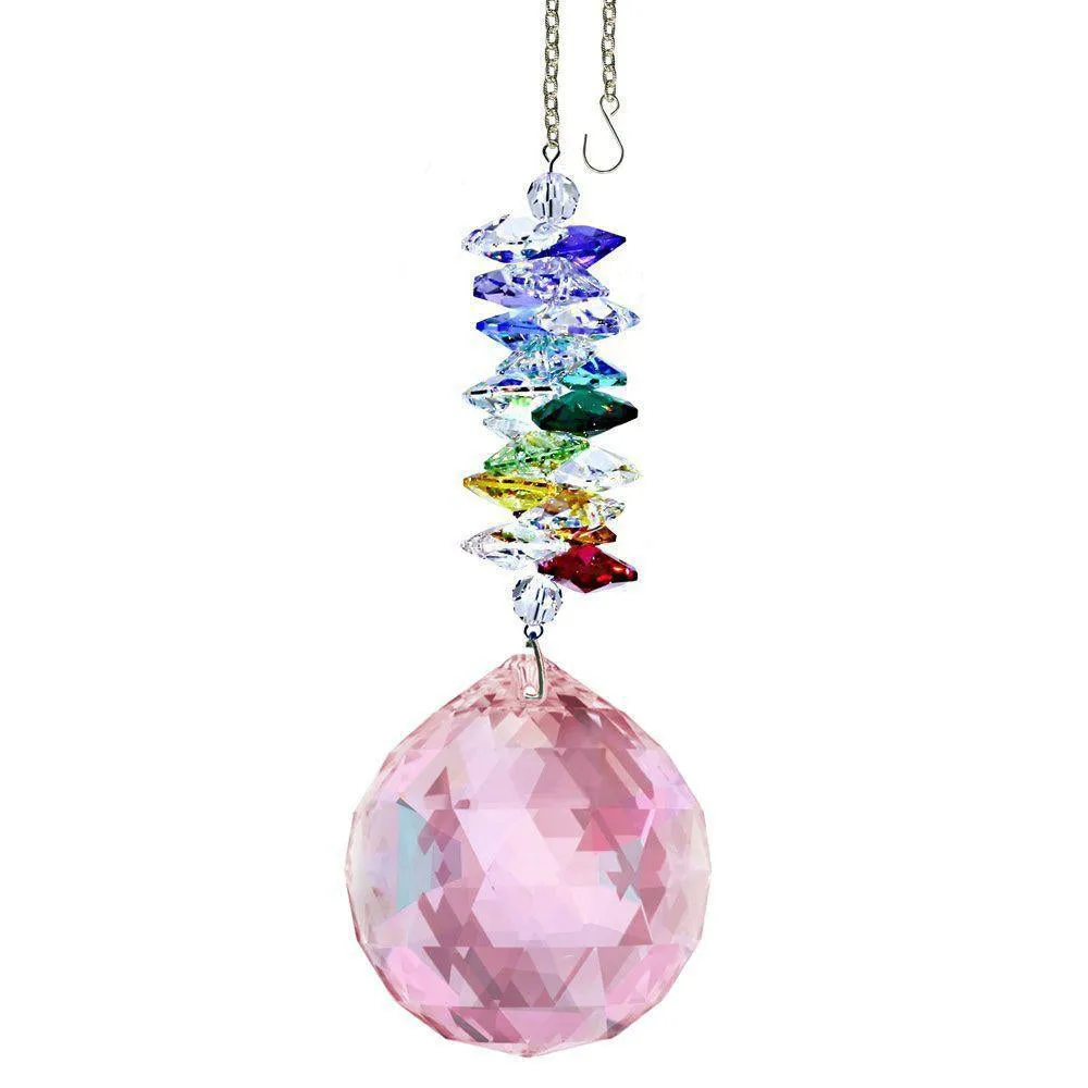 Crystal Ornament Rosaline Crystal Ball Prism Colorful Swarovski Crystals 4-1/2-inch