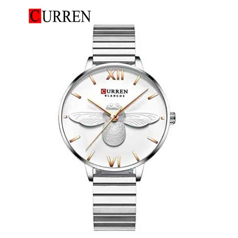 CURREN Original Brand Stainless Steel Band Wrist Watch For Women With Brand (Box & Bag)-9061