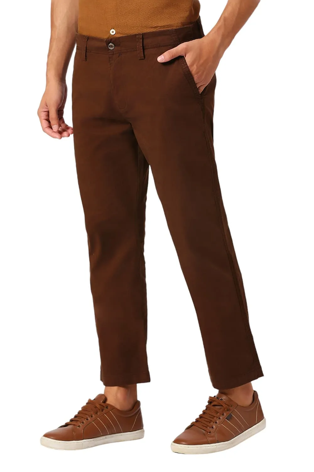 Drift Fit Corron Stretch Peach Twill Trousers