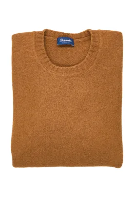 Drumohr Brown LS Lambswool Crewneck Sweater