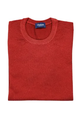 Drumohr Rosso Merino Wool Crewneck Sweater