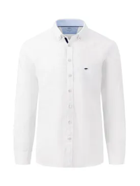 FYNCH HATTON® Premium Linen L/S Shirt/White - New SS24