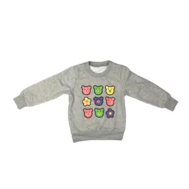 Grey Teddy Bear Cotton Sweat Shirt