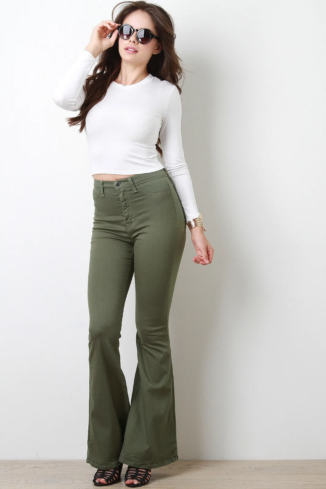 High Waisted Bell Bottoms Pants