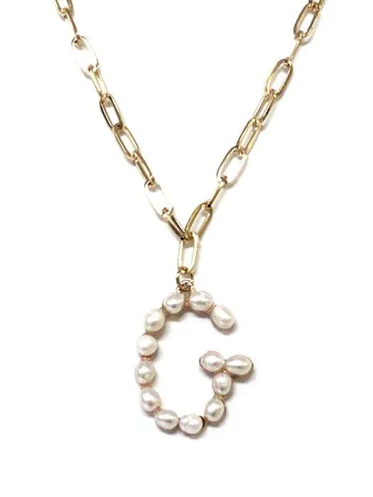 IN0319 Assorted 16 Piece Pearl Initial Necklace Pack