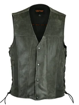 Men's Gray Single Back Panel Concealed Carry Vest