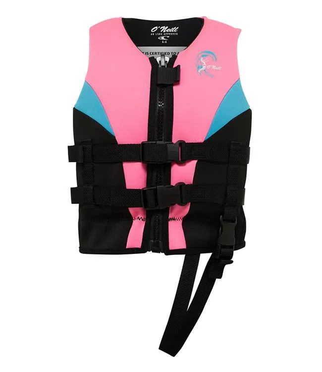 O'Neill Kids Reactor Life Vest (2024) - Pink