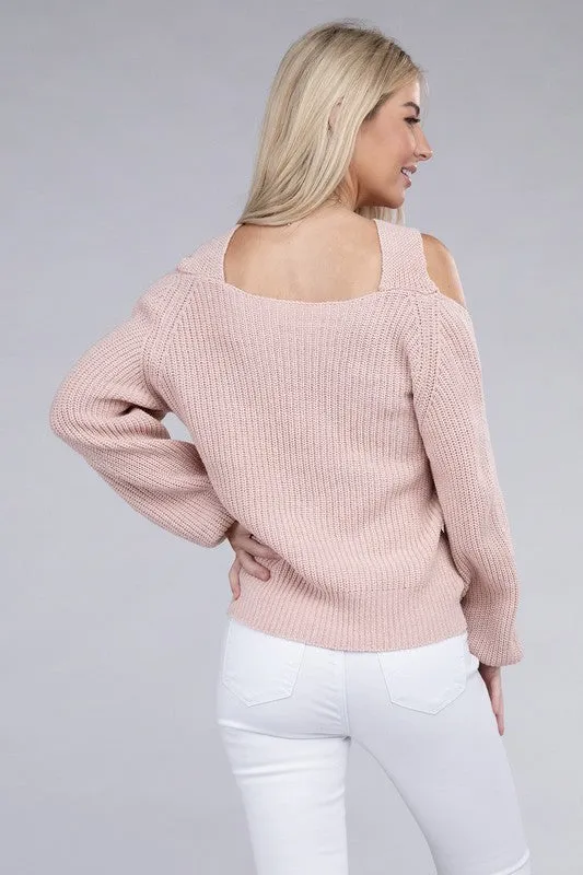 Open Shoulder Sweater