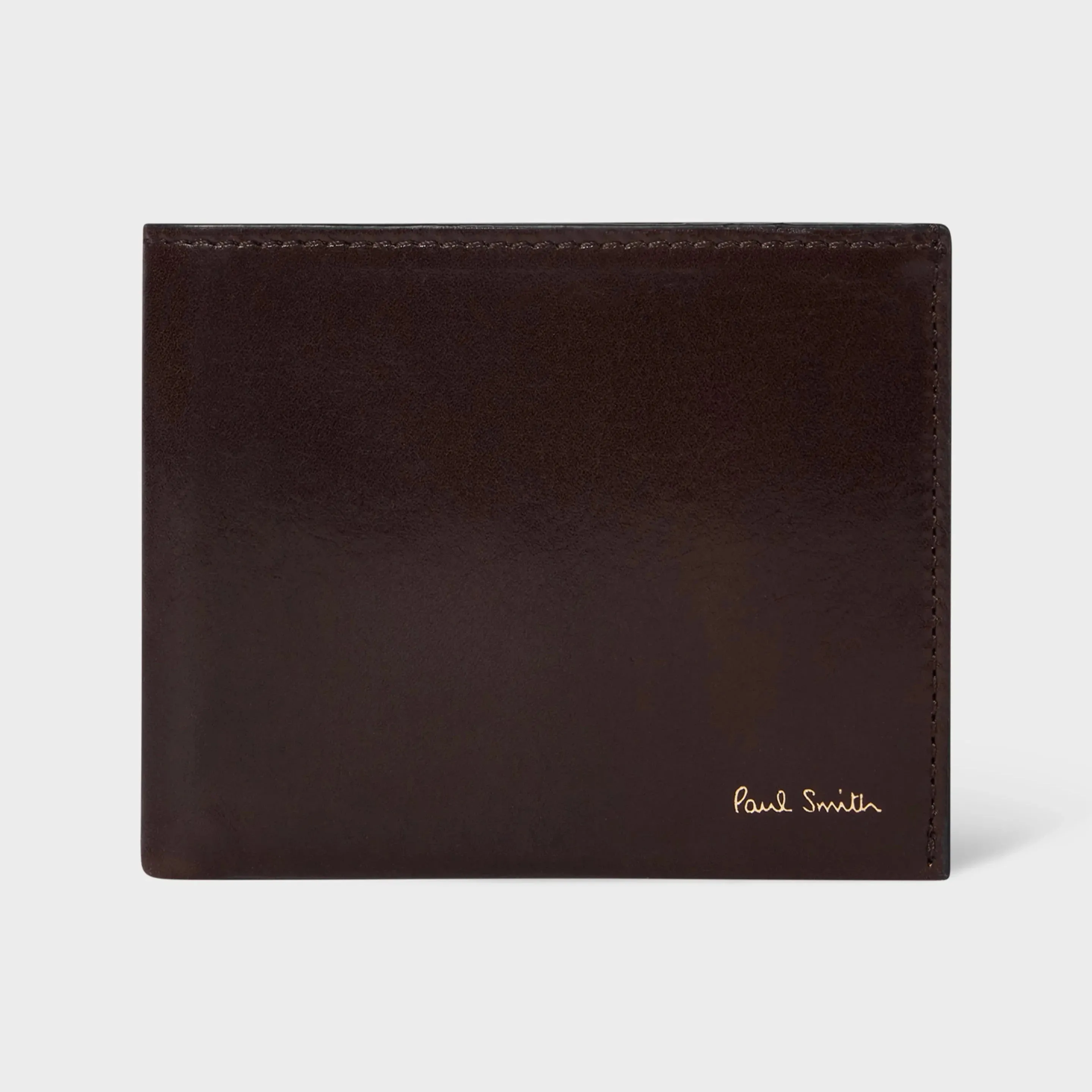 Paul Smith - Men's Compact Billfold Leather Wallet in Dark Brown