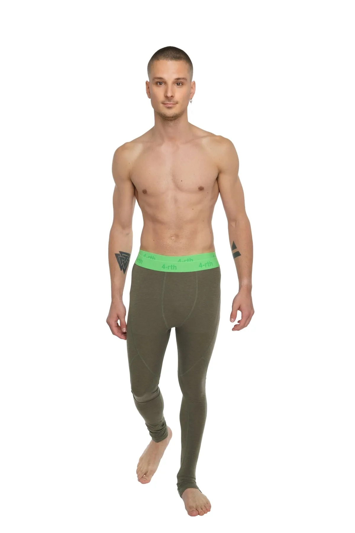 Performance Yoga Leggings - Long (Olive Green)