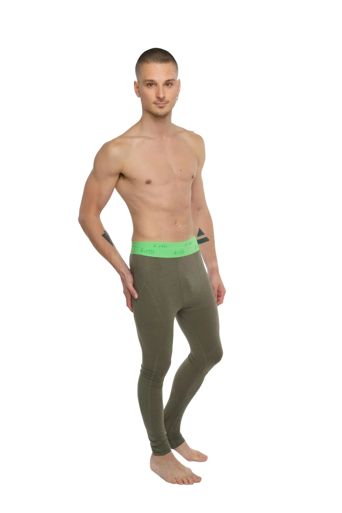 Performance Yoga Leggings - Long (Olive Green)