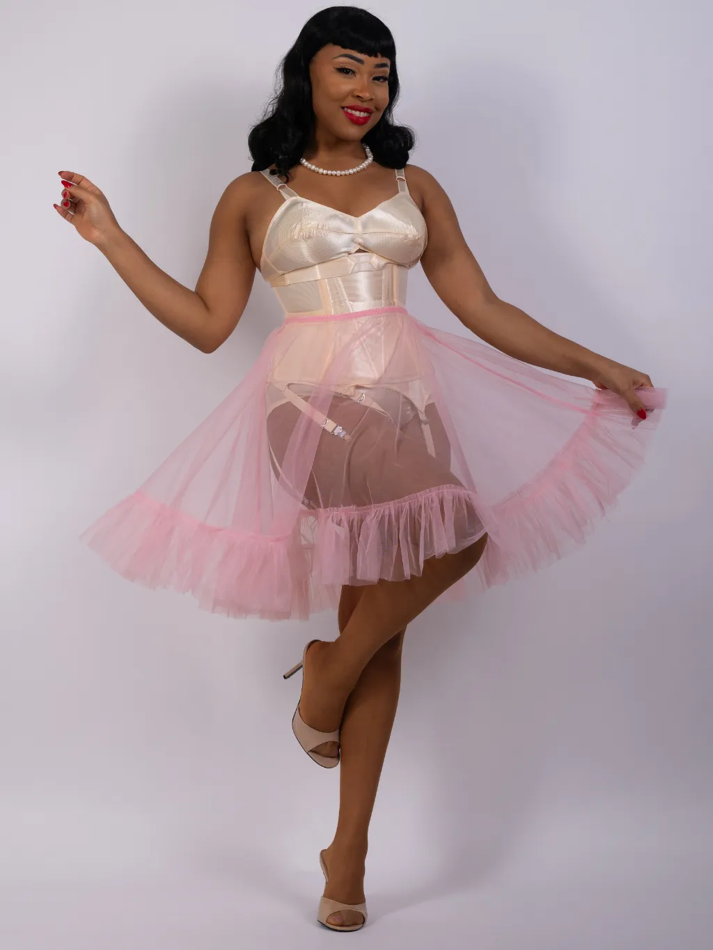 Pink Frilly Petticoat L8021P