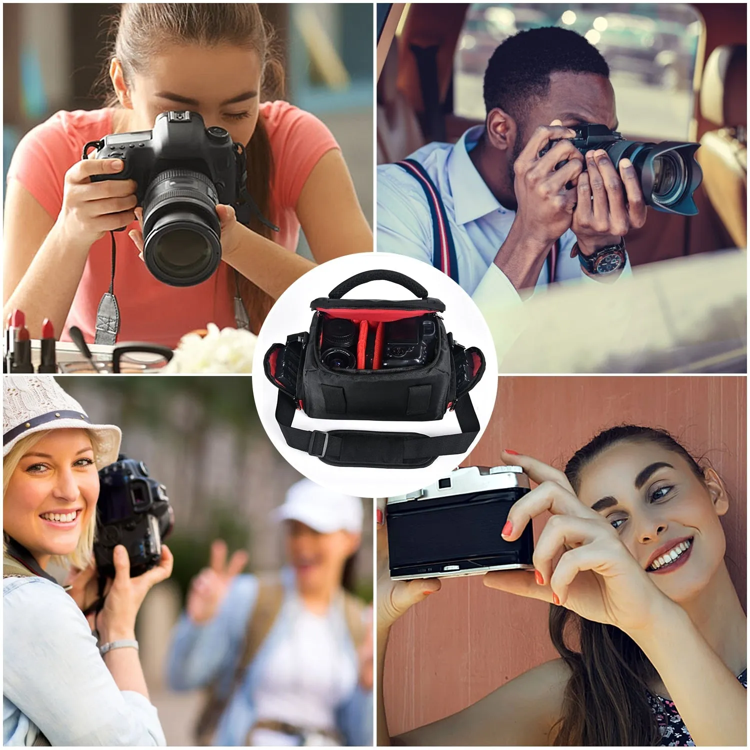 Professional DSLR Camera Bag Waterproof Digital Camera Shoulder Bag Video Camera Case For Sony Lens Canon Nikon Pouch