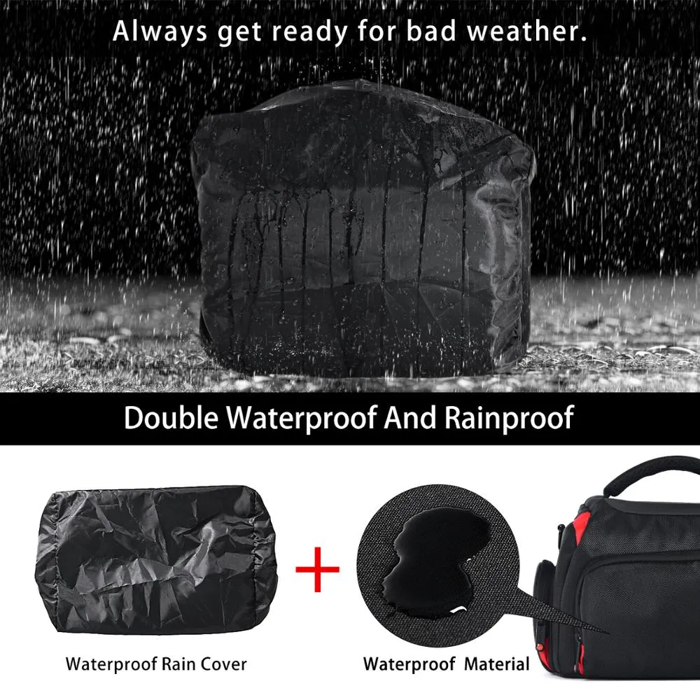 Professional DSLR Camera Bag Waterproof Digital Camera Shoulder Bag Video Camera Case For Sony Lens Canon Nikon Pouch