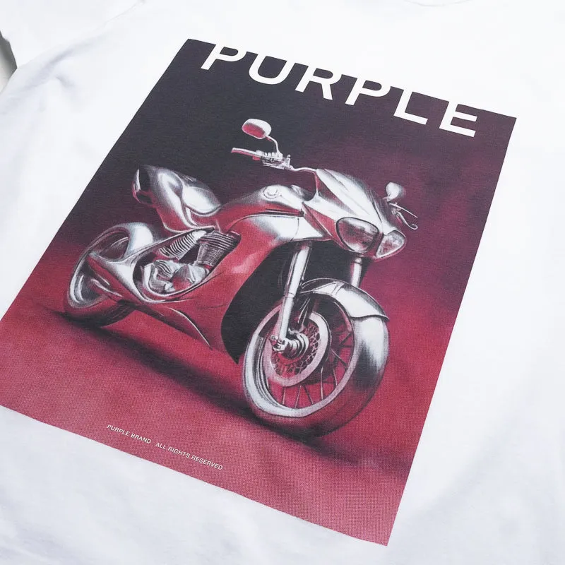 Purple Brand All Chrome Tee - White