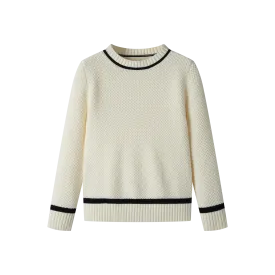 SEED STITCH SWEATER-CREME