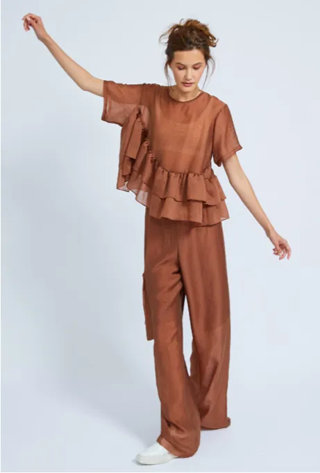 Shosh Space Pant in Burnt Sienna