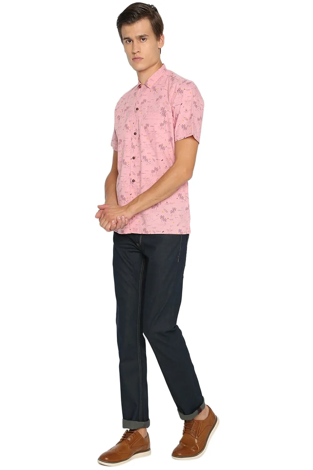 Slim Fit Printed Resort Shirt