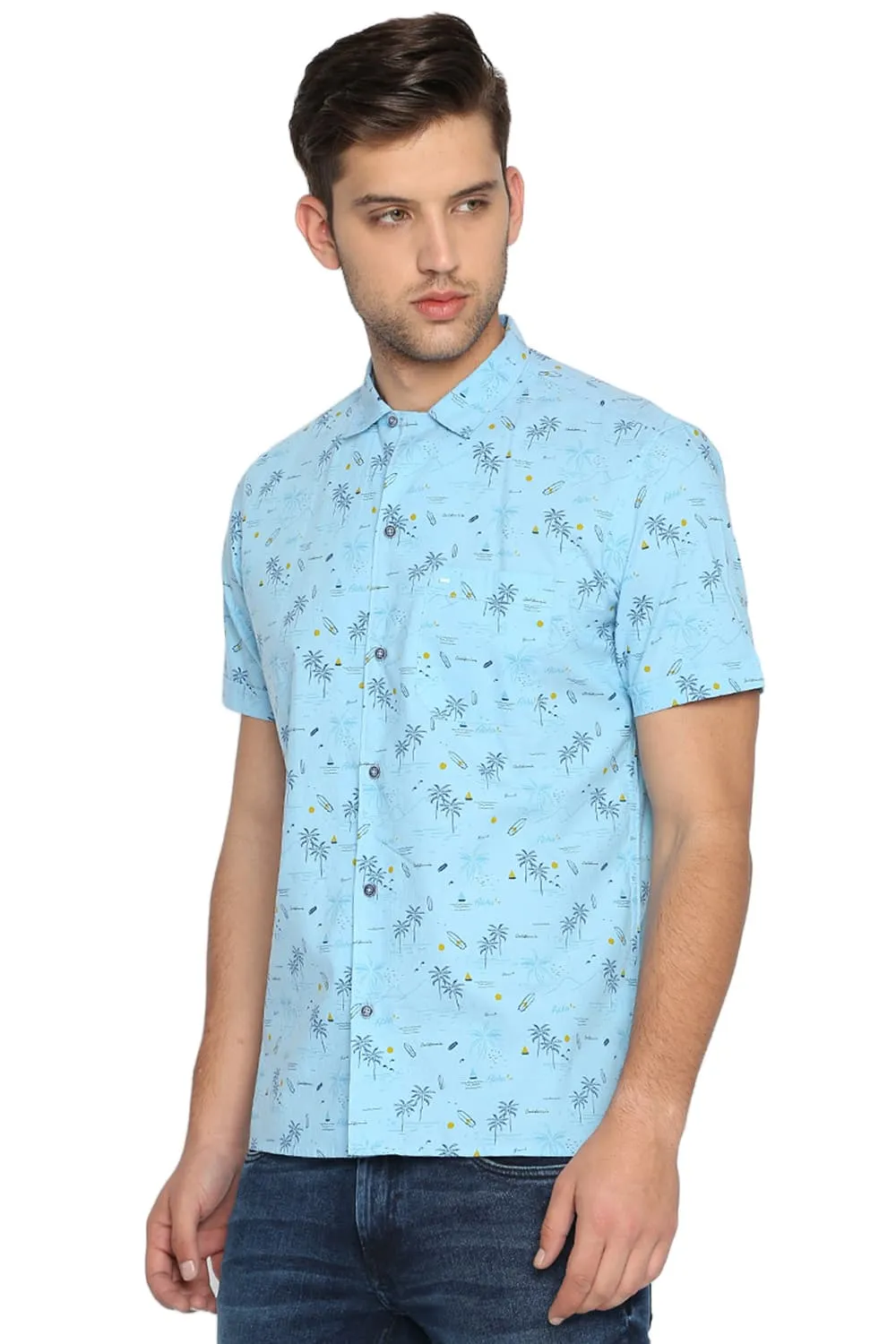 Slim Fit Printed Resort Shirt