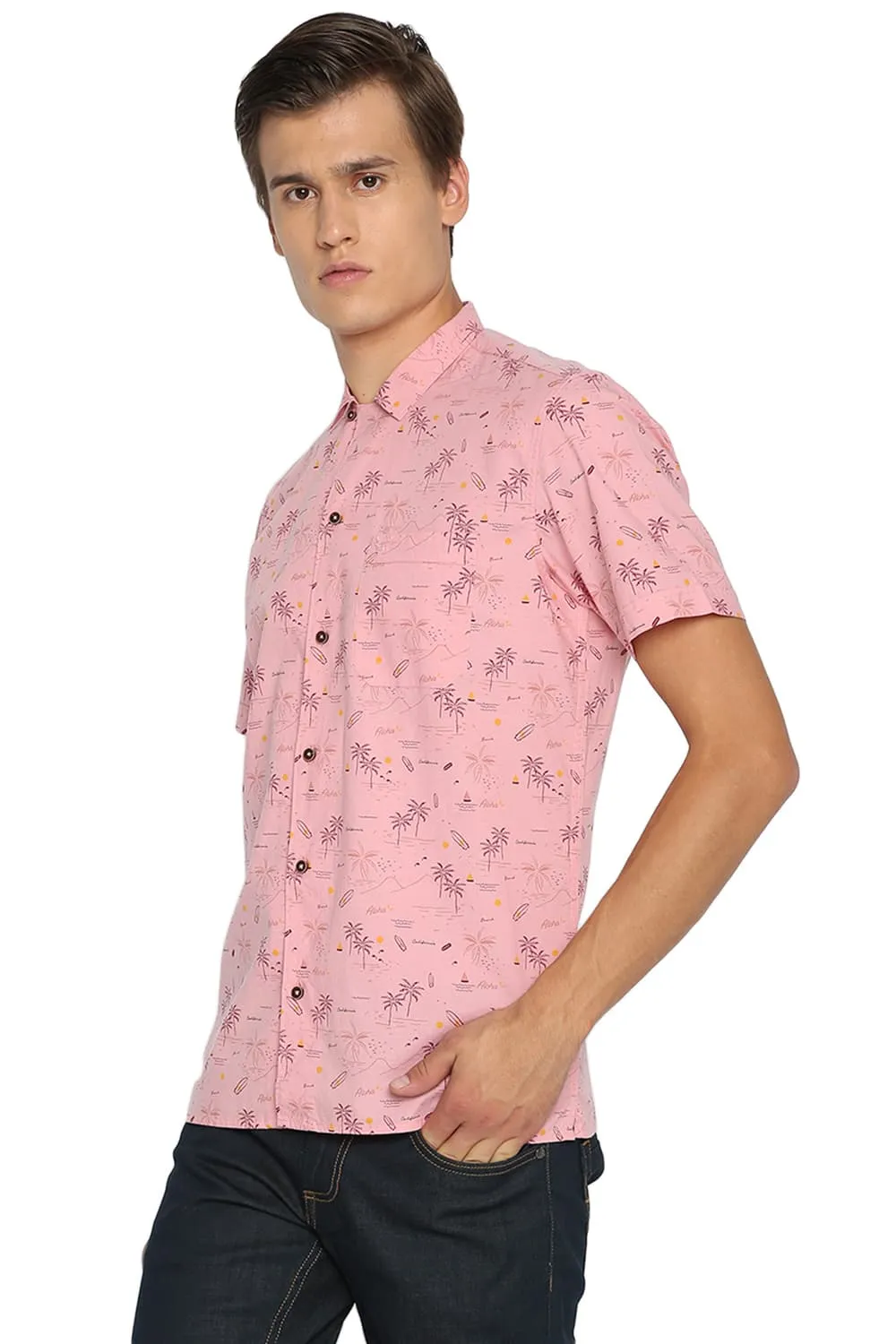 Slim Fit Printed Resort Shirt