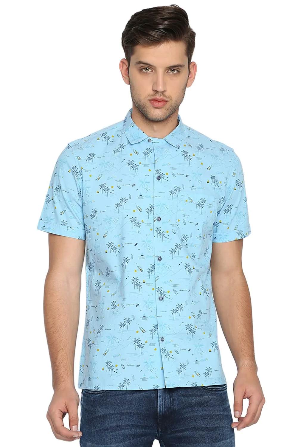 Slim Fit Printed Resort Shirt