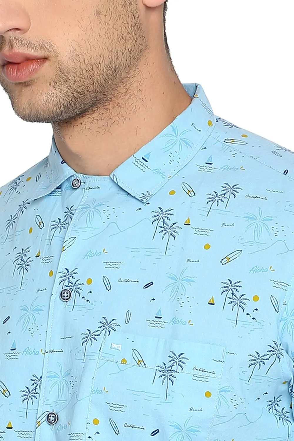 Slim Fit Printed Resort Shirt