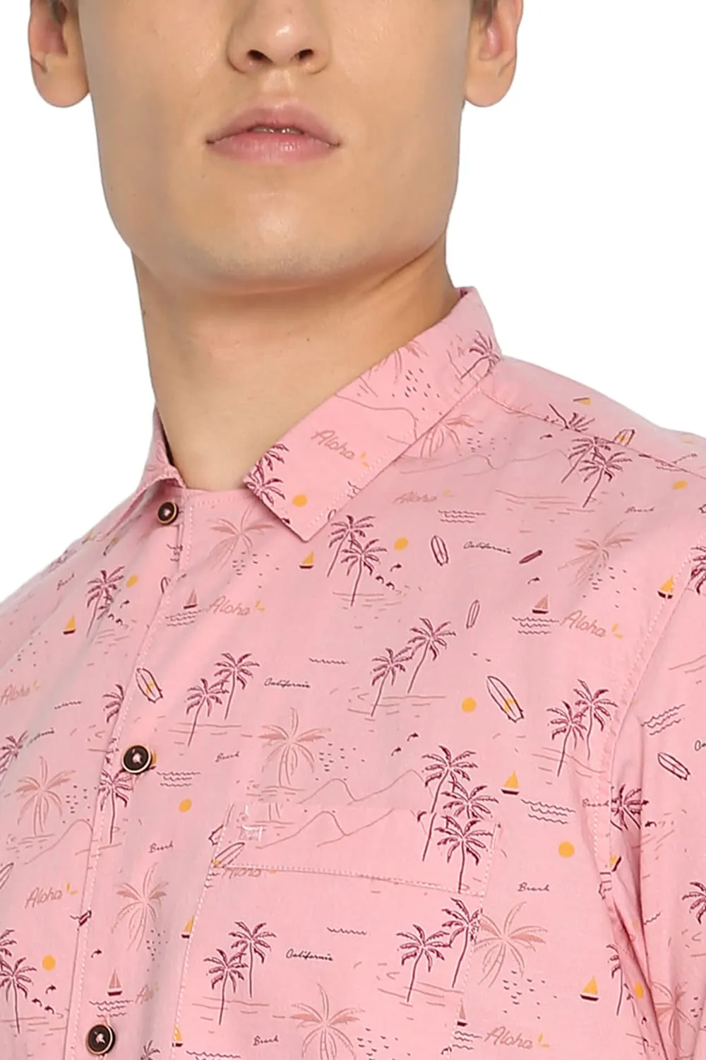 Slim Fit Printed Resort Shirt