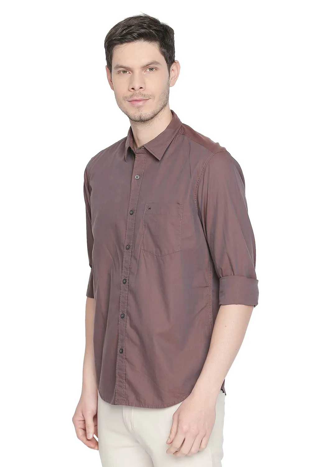 Slim Fit Two Tone Shirt