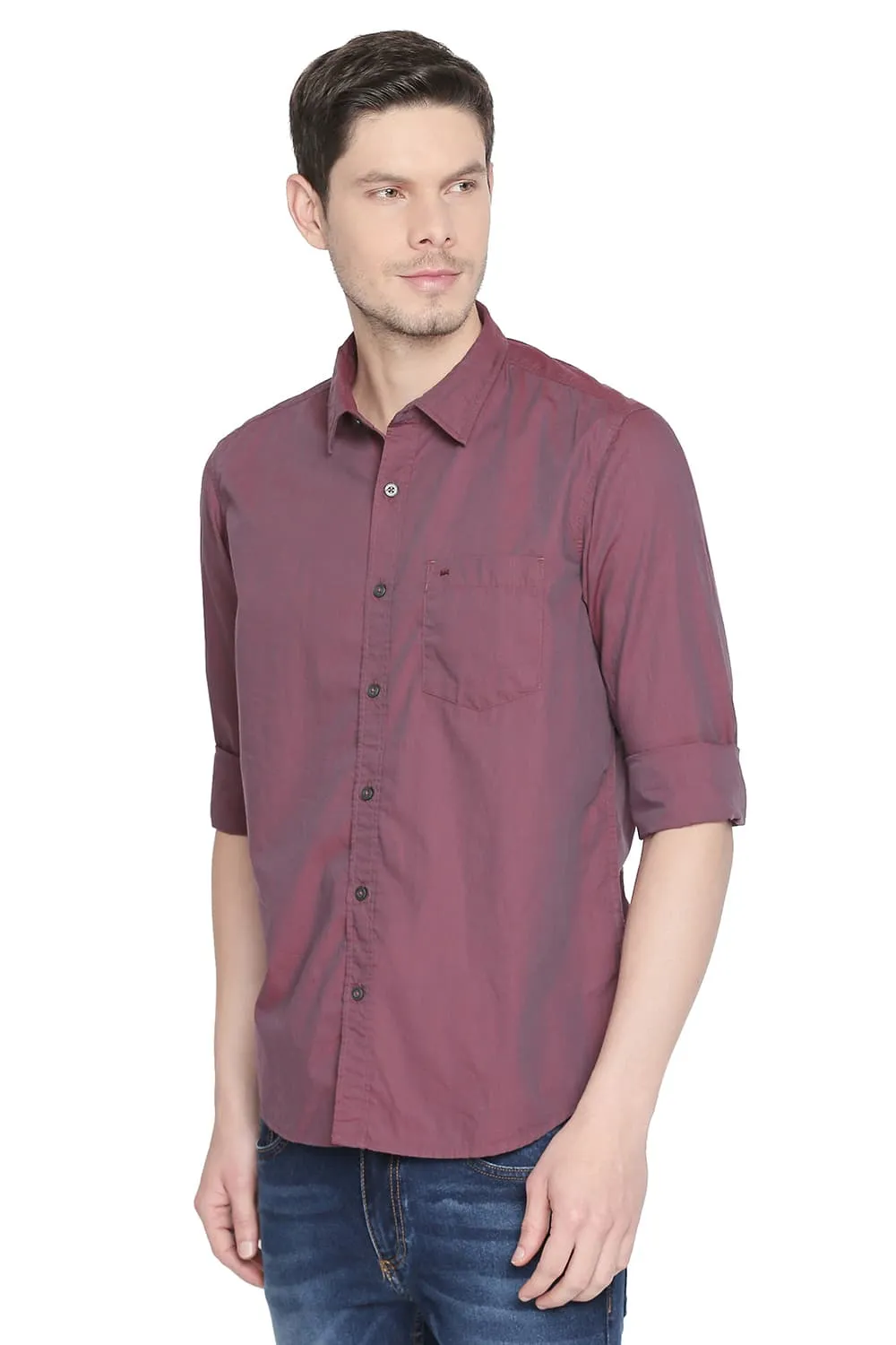 Slim Fit Two Tone Shirt