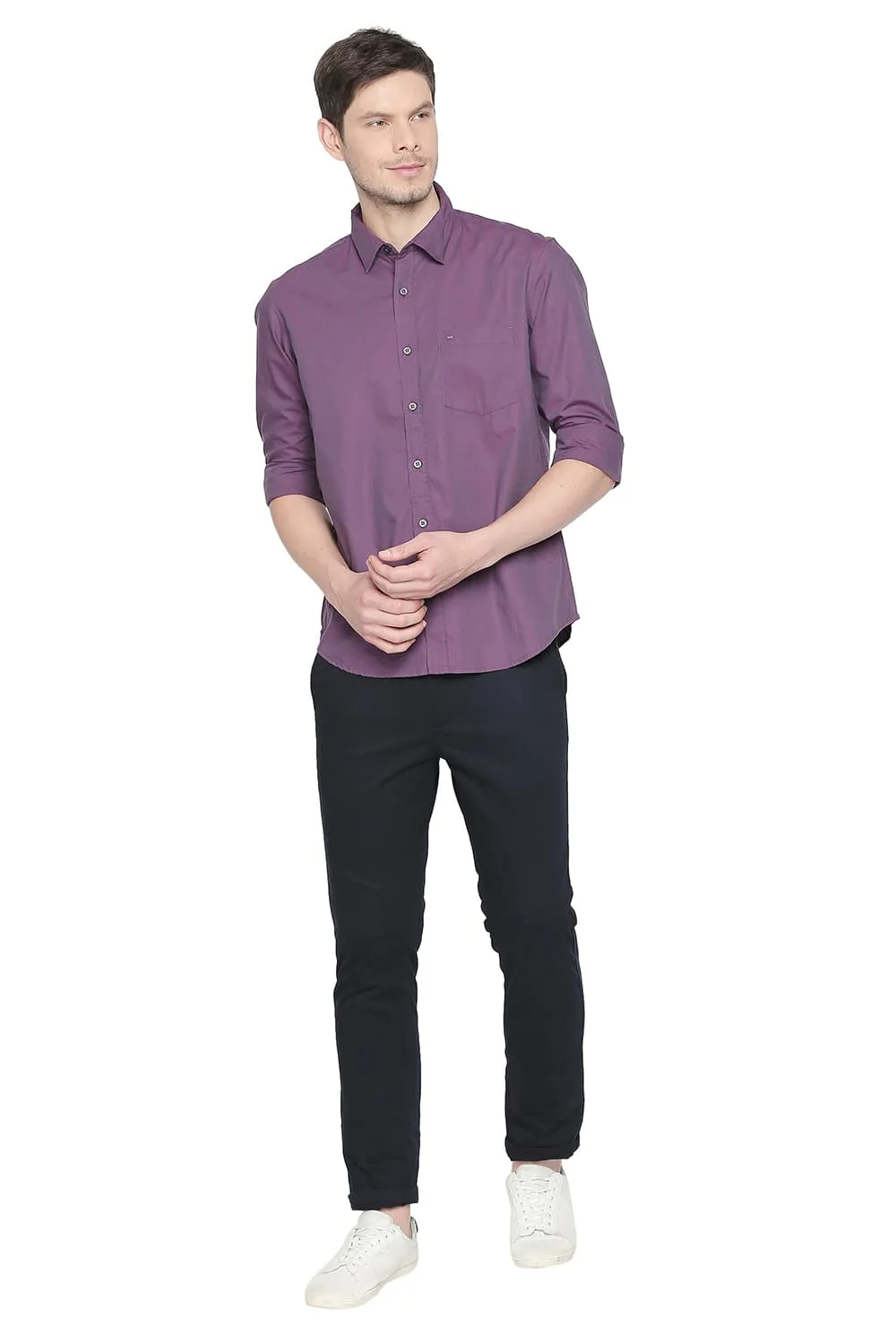 Slim Fit Two Tone Shirt