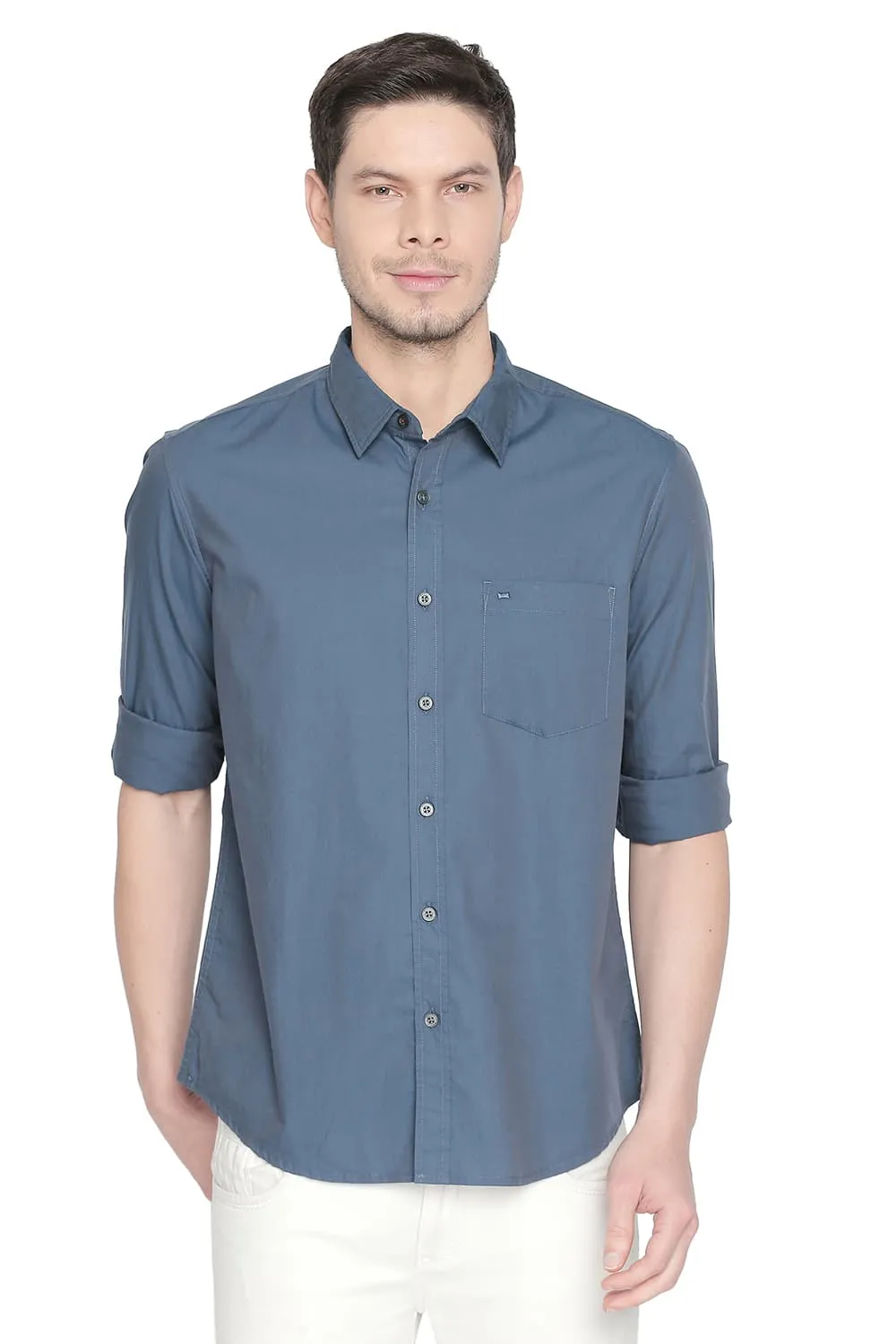 Slim Fit Two Tone Shirt