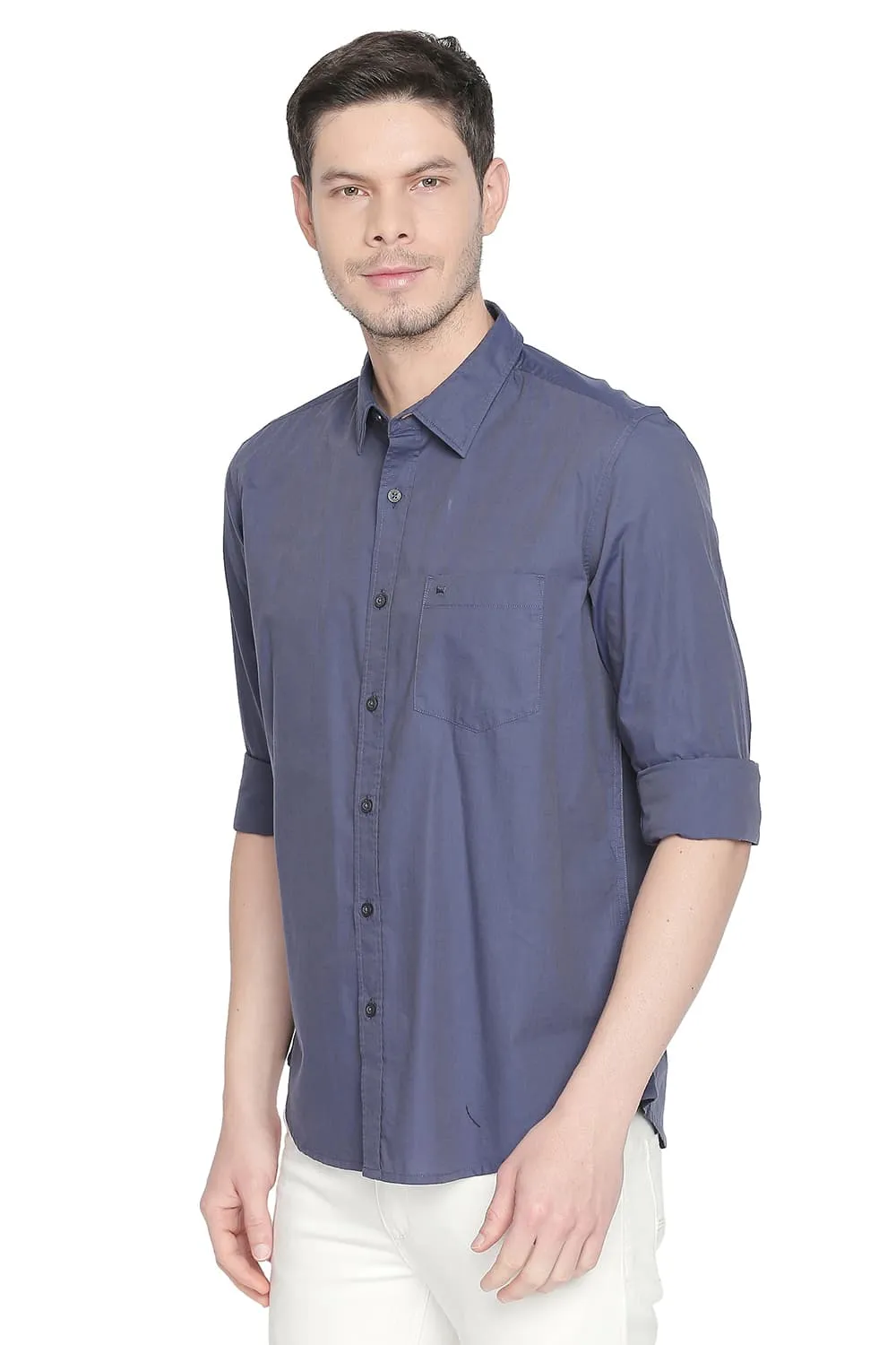 Slim Fit Two Tone Shirt