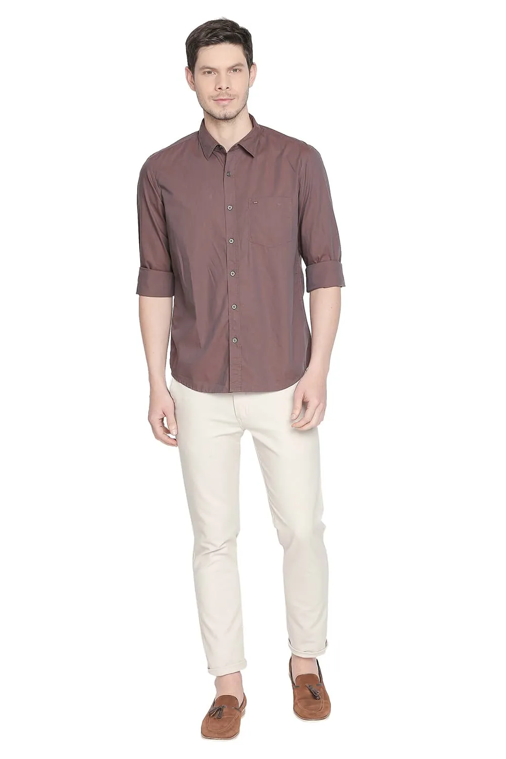 Slim Fit Two Tone Shirt