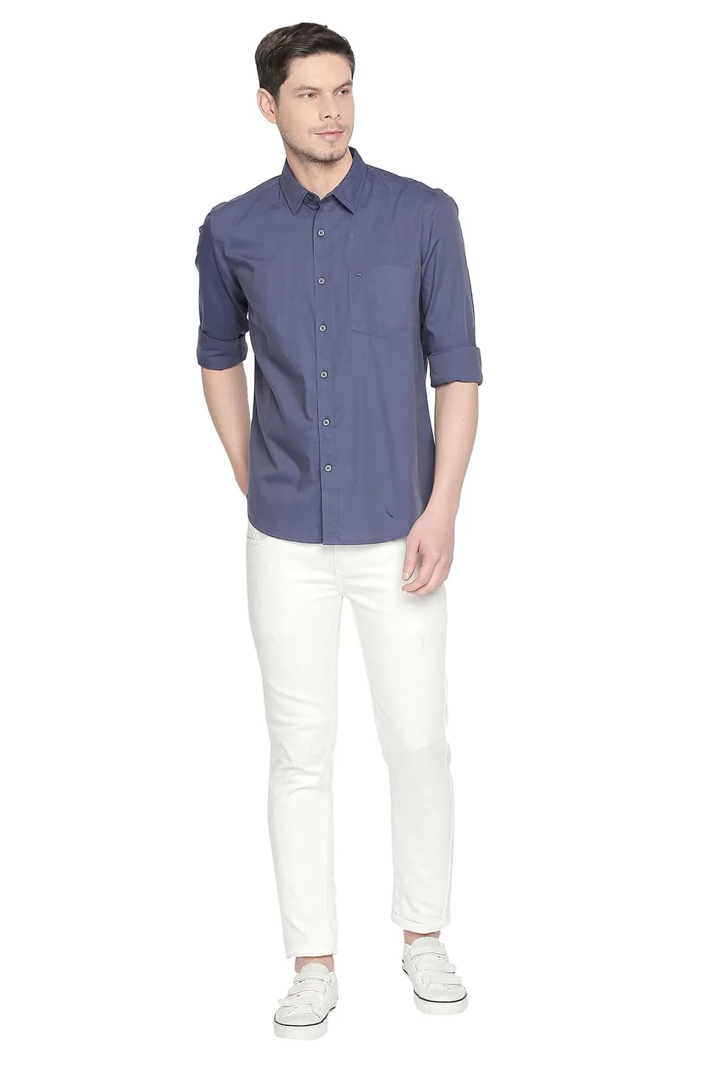 Slim Fit Two Tone Shirt