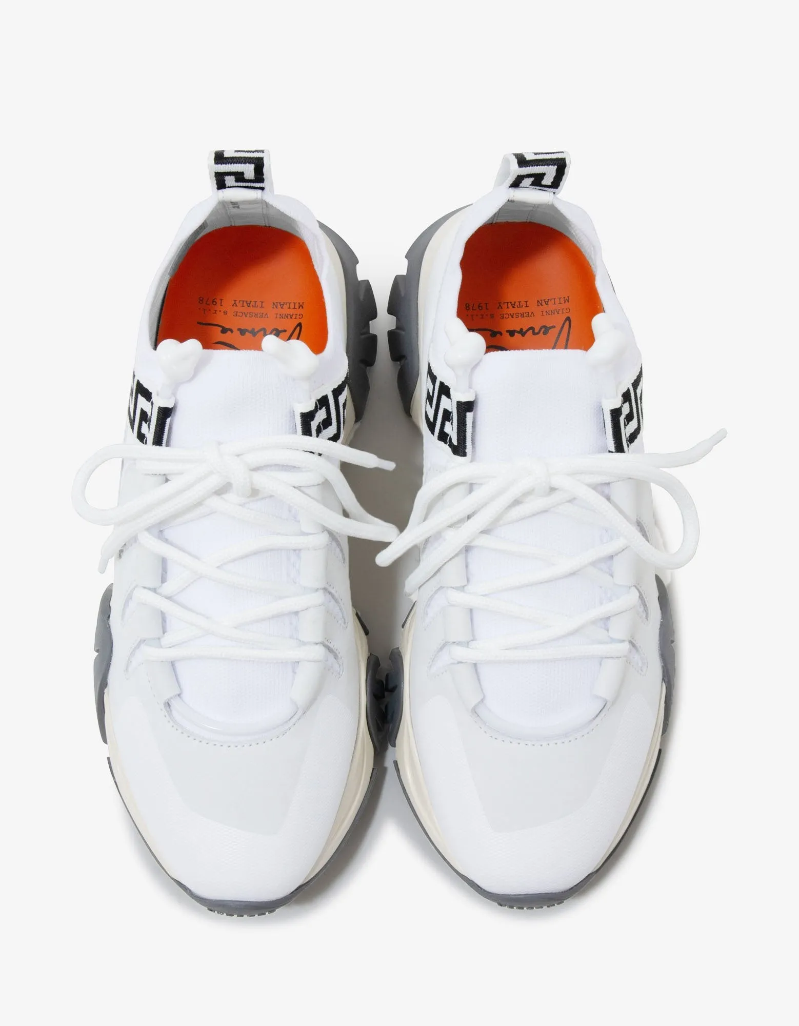 Squalo White Knit Trainers -