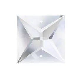 Swarovski Strass Crystal 14mm Clear Square Prism Two Holes