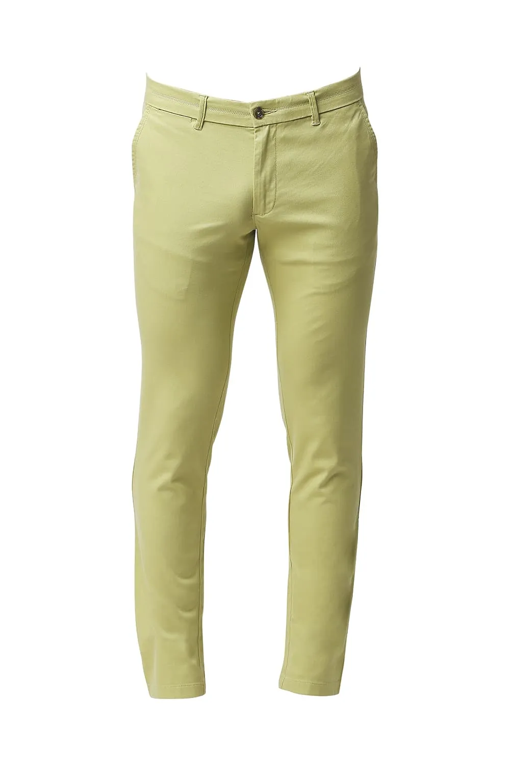 Tapered Fit Cotton Stretch Trousers