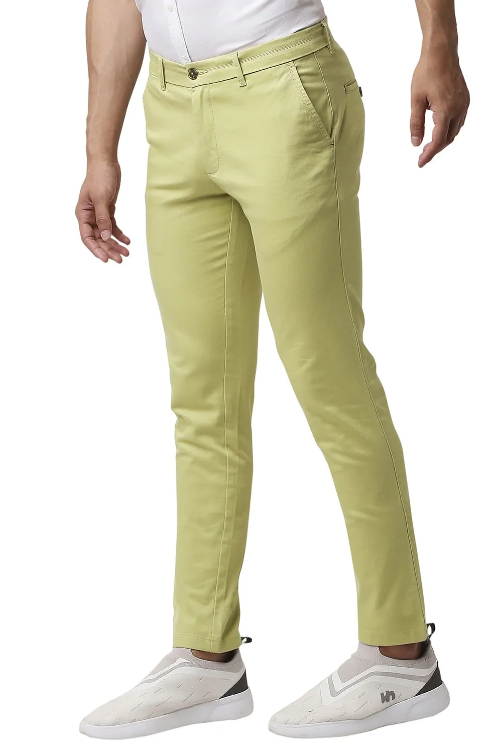 Tapered Fit Cotton Stretch Trousers