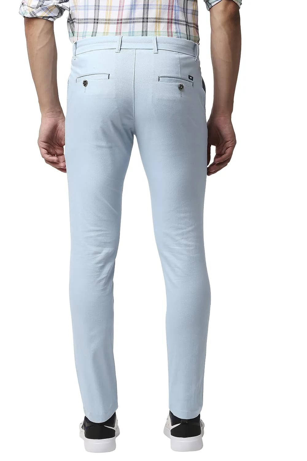 Tapered Fit Cotton Stretch Trousers