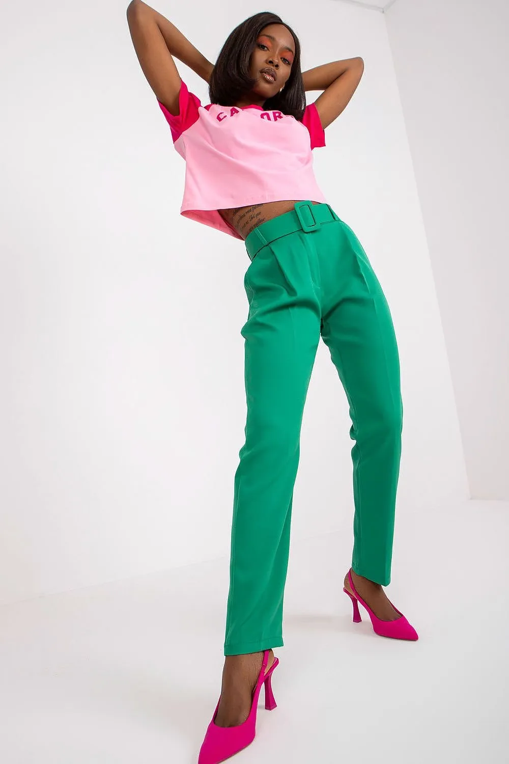 TEEK - Belted Pleat Trousers