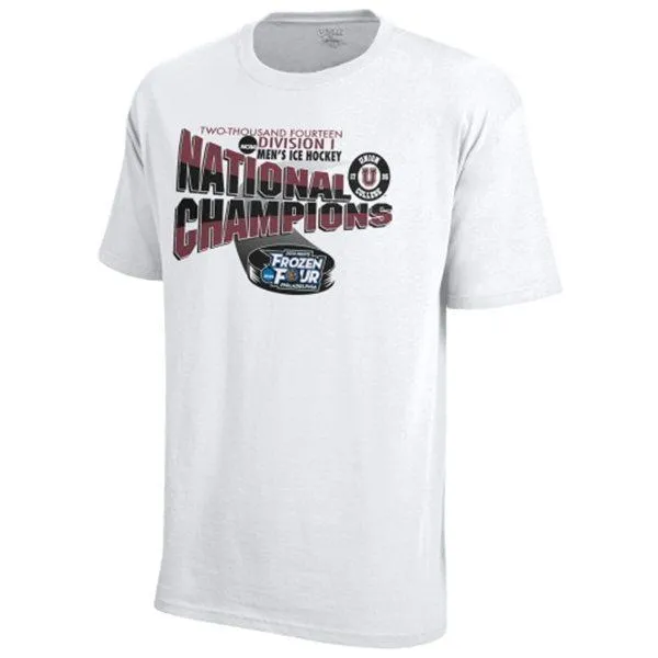 Union College Dutchmen Locker Room Frozen Four Hockey NCAA 2014 Champs T-Shirt